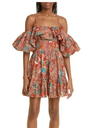 NWOT Ulla Johnson Off-the-Shoulder cotton dress thumbnail 1