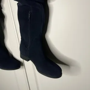 Matisse Camila Navy Suede Slouch Knee High Boots thumbnail 7