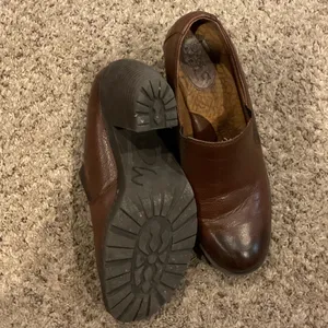 boc Brown Leather Women's Mules Size 10 thumbnail 3