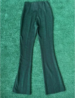 Paperoc Green LurexMetallic Flare Pants & Tube Top Set thumbnail 4