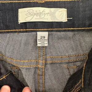 Nitrogen Signature Womens dark Blue Cotton Denim flared Jeans Size 29 thumbnail 2