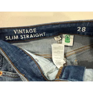 J Crew Vintage Slim Straight Jeans Women 27** High Rise Stretch Travel Vacation thumbnail 3