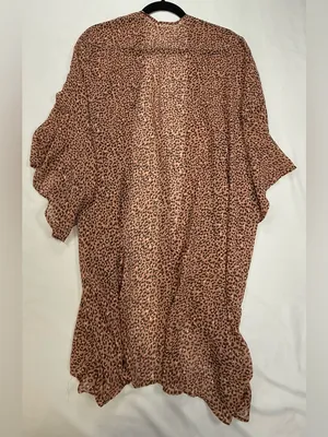 aerie Brown Leopard Print Swim Coverup thumbnail 6