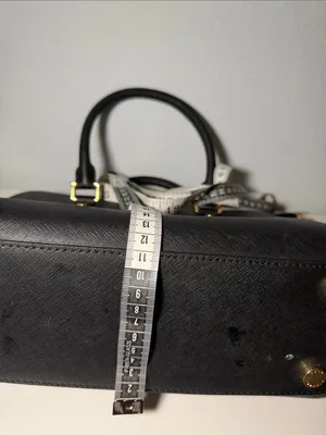 Michael Kors Black Saffiano Leather Satchel with Gold Hardware thumbnail 13