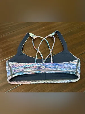 Lululemon Energy Bra in a multicolored "Digital Oasis Alpine White Multi" 2 thumbnail 3