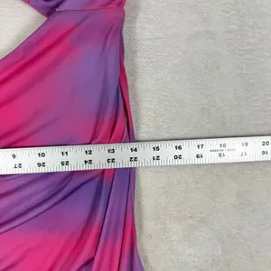 I.AM.GIA Pink Purple Ombre One Shoulder Cutout Ruched Mini Dress Size M thumbnail 5