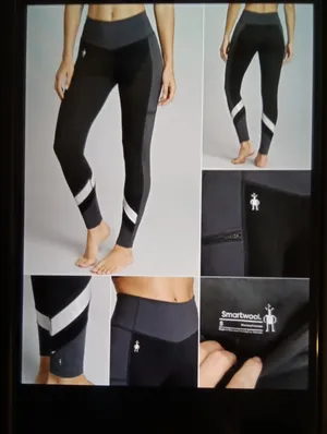 Smartwool Womens Merino Blend Sport Fleece Colorblock Tights Skii Gorpcore S thumbnail 15