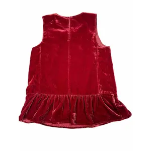 J CREW Peplum‎ Velvet Tank Sleeveless Wine Burgundy Drop Waist Velour Size 2 thumbnail 5