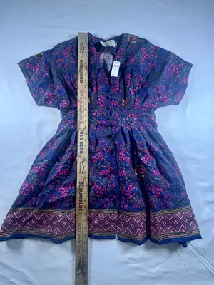 Anthropologie Tobie Mini Shirt dress By Exquise Womens Sm Floral Boho thumbnail 3