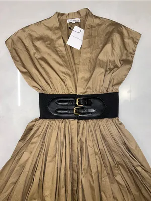 Karina Grimaldi Briar Belted Midi Dress in Mocha - NWT thumbnail 4