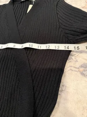 Trending Balletcore Ribbed Knit Wrap Sweater size med thumbnail 6