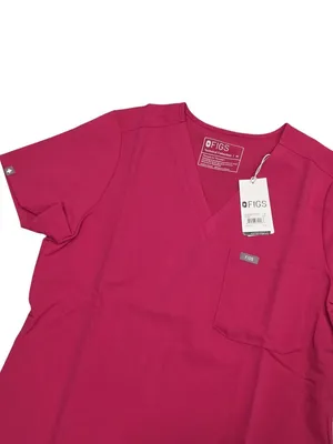 Figs NWT Catarina One-Pocket Womens Scrub Top Technical Collection Pink Medium thumbnail 5