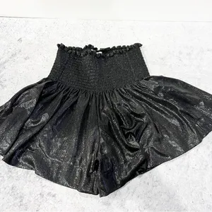 Queen of Sparkles Black Shiny Swing Shorts Size Small S * thumbnail 2