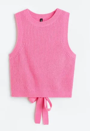 H&M Tie Detail Sweater Vest thumbnail 1
