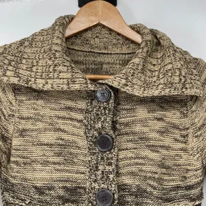 Womens Marled Knit Cardigan Sweater Button‎ Front Shawl Collar Pockets Small thumbnail 3
