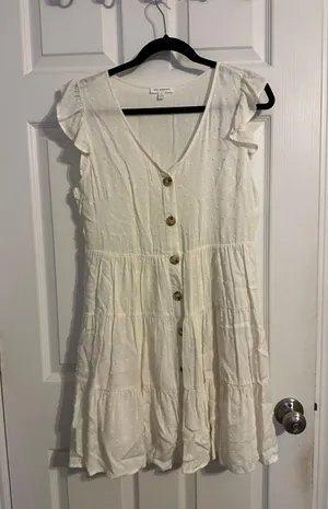 Blu Pepper flowy white dress thumbnail 1
