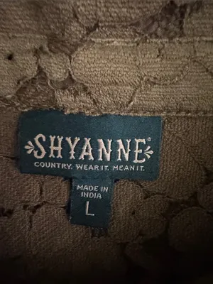 Shyanne Western Brown Lace-Overlay Frnge Shirt Jacket Size Large A1 thumbnail 10