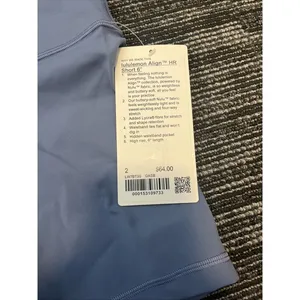 New Lululemon Size 2 Align High Rise HR Shorts 6" Inch Oasb ‎ Oasis Blue NWT thumbnail 5