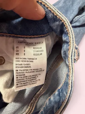 American Eagle Outfitters Distressed Flare Jeans - Light Blue thumbnail 5