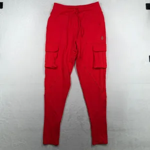 Free People FP Movement S Off Road Joggers Pants Utility Slouchy Red Relaxed thumbnail 2