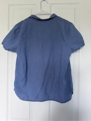 Banana Republic Blue 100% Linen Pajama Top Size Small thumbnail 6