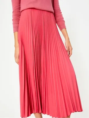 Boden • Kristen Pleated Skirt in Strawberry Shortcake Pink midi coral accordion thumbnail 13