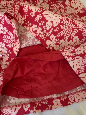 J. Crew Red and White Floral Halter Midi Dress 100% cotton y2k thumbnail 11