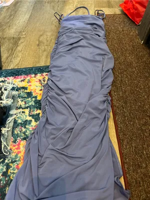 Abercrombie and fitch blue midi ruched dress size small thumbnail 14
