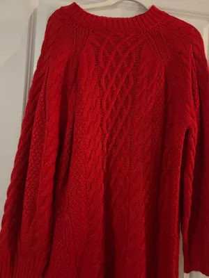 Women's Red sweater dress thumbnail 2