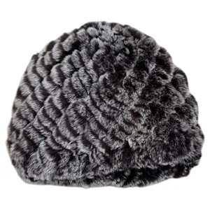 Unbranded Reversible Knit Beanie Faux Rabbit‎ Fur Hat in Chocolate Brown Cozy thumbnail 3