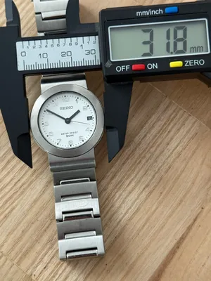 Seiko Very Rare Watch Stainless Steel Bracelet Case White Dial Date Window thumbnail 15