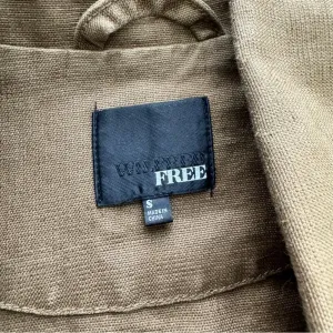 ARITZIA WILFRED‎ FREE Rayder Olive Green Linen Jacket Small thumbnail 7