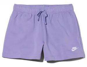 Nike Women’s Club Dusty Amethyst & White Fleece Shorts thumbnail 1