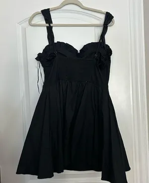 Free People Midnight Magic Stretch Cotton Fit & Flare Minidress thumbnail 4