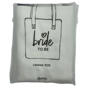 Miss To Mrs “Bride To Be” Wedding Canvas Tote Bag NEW thumbnail 3