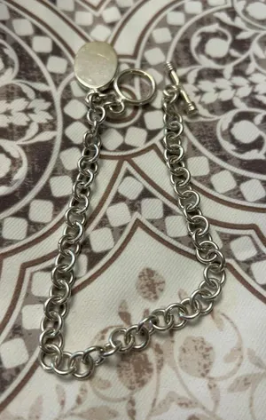 925 sterling silver bracket chunky cute 925 stamped thumbnail 1