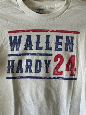 Wallen Hardy 24‎ Tee Graphic Morgan Wallen Cotton T-Shirt Sz S Concert Band Tee thumbnail 2