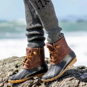 Sperry Saltwater Brown & Blue‎ Duck Boots 10 thumbnail 1