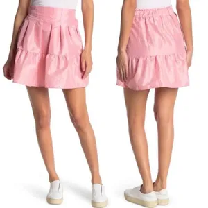 NEW Topshop Taffeta Lantern Mini Skirt Light Pink Size:‎ 8 thumbnail 2