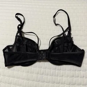 Bluebella Mesh Floral Cage Bra Black Blue Size 32C Strappy Flower Applique thumbnail 10