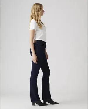 Levi’s 725 High Rise Bootcut Jeans in Cast Shadows - Dark Wash Size 23 thumbnail 2