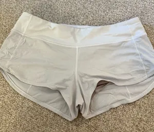 Lululemon White 2.5" Speed Up shorts  thumbnail 1
