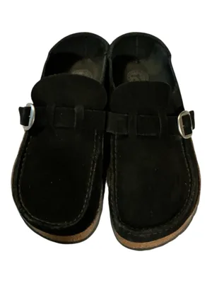 Birkenstock Buckley Black Suede Moccasin Clog Mules Shoes Size 40 Narrow Women 9 thumbnail 2