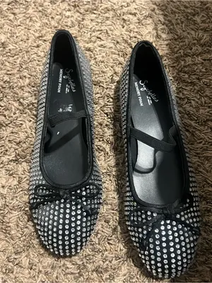 Seychelles Black Crystal-Embellished Ballet Flats thumbnail 1