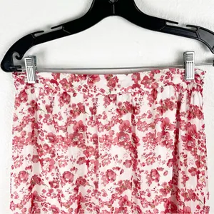 LULUS Sweetly Blooming Ivory Floral Lined Tiered Maxi Skirt Medium Boho Casual thumbnail 6
