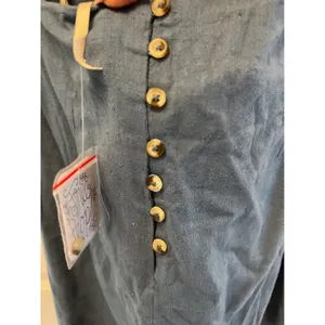 Free People Blue Chambray Denim Mini Dress Sleeveless with Tassel‎ Size L thumbnail 9