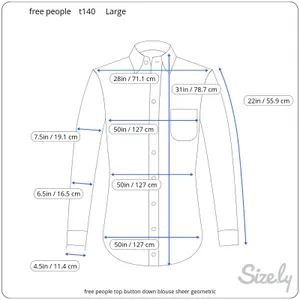 free people top button down blouse sheer geometric thumbnail 2