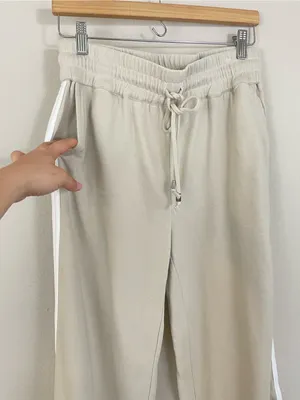 Ann‎ Mashburn Side Striped Wide Leg Pull On Knit Pants Size Medium thumbnail 3