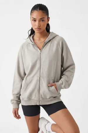The Essential Everyday Zip-Up Hoodie | Stone Grey thumbnail 1