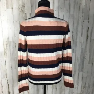 Madewell Evercrest Striped Mockneck Sweater Top XS v6x thumbnail 5